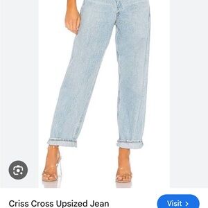 Light Blue Agolde Criss Cross Jeans
